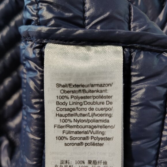 DKNY Jacket Navy Blue - Attached Hood - Attached Inner Vest with Zipper - Small - Picture 5 of 6